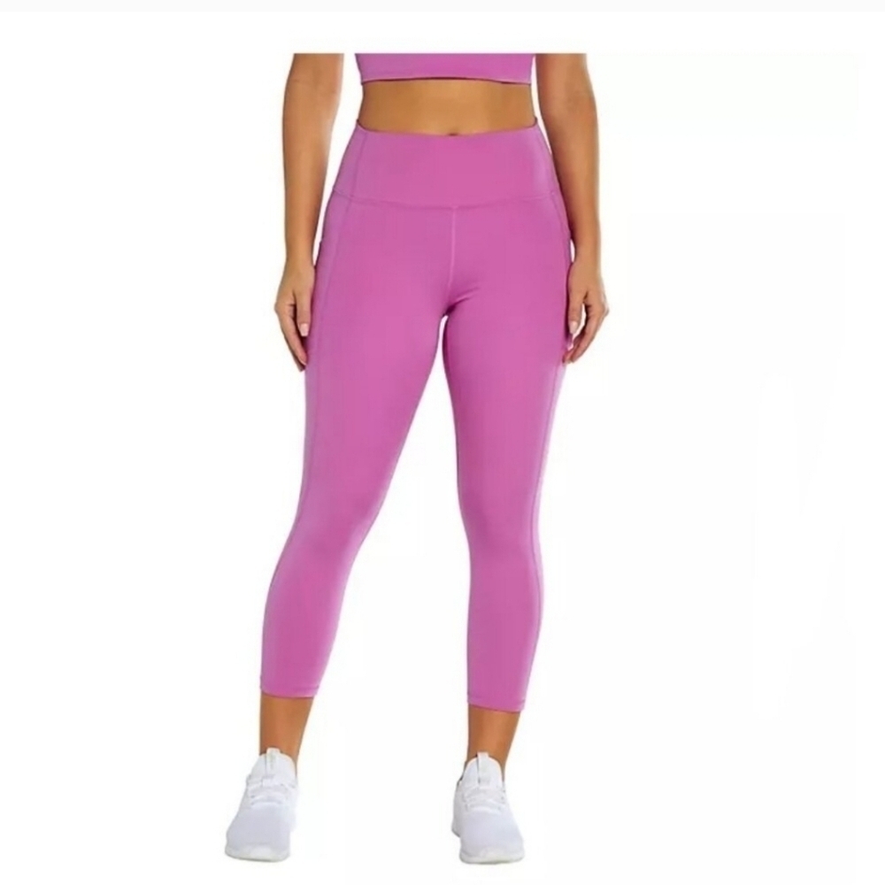 GAP Fit Ladies Stretch High Waist Moisture Wicking Cropped Legging  Pink
